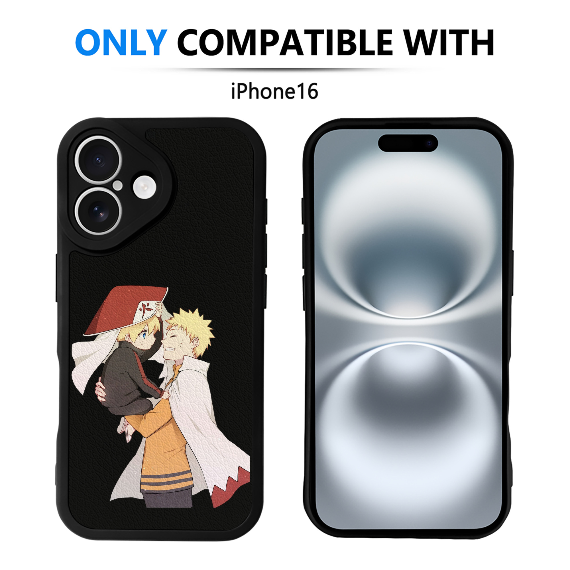 （画像用） NARUTO -ナルト- うずまき ナルト Uzumaki Naruto 【iPhone 16シリーズ対応】シリコンスマホケース（レザー調） 材質：シリコン
